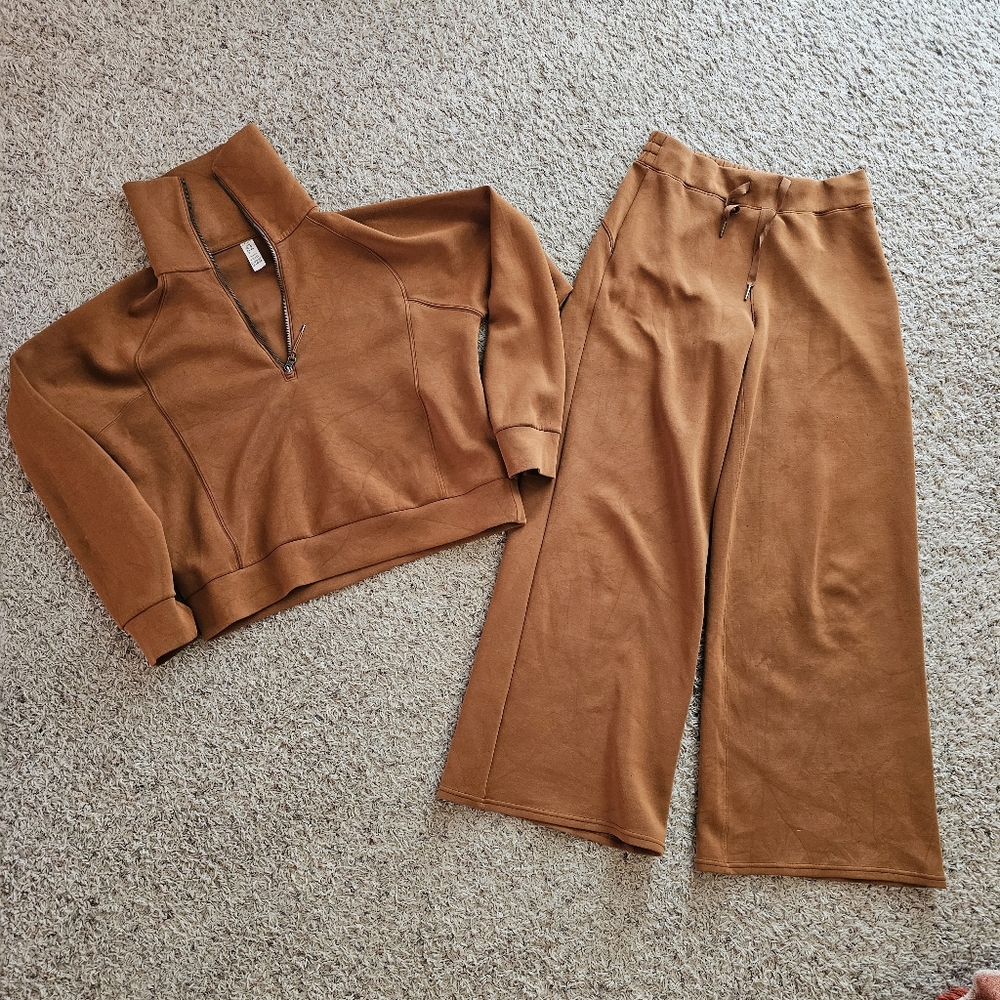 SPANX Air Essentials SET Half Zip & Wide Leg Pant